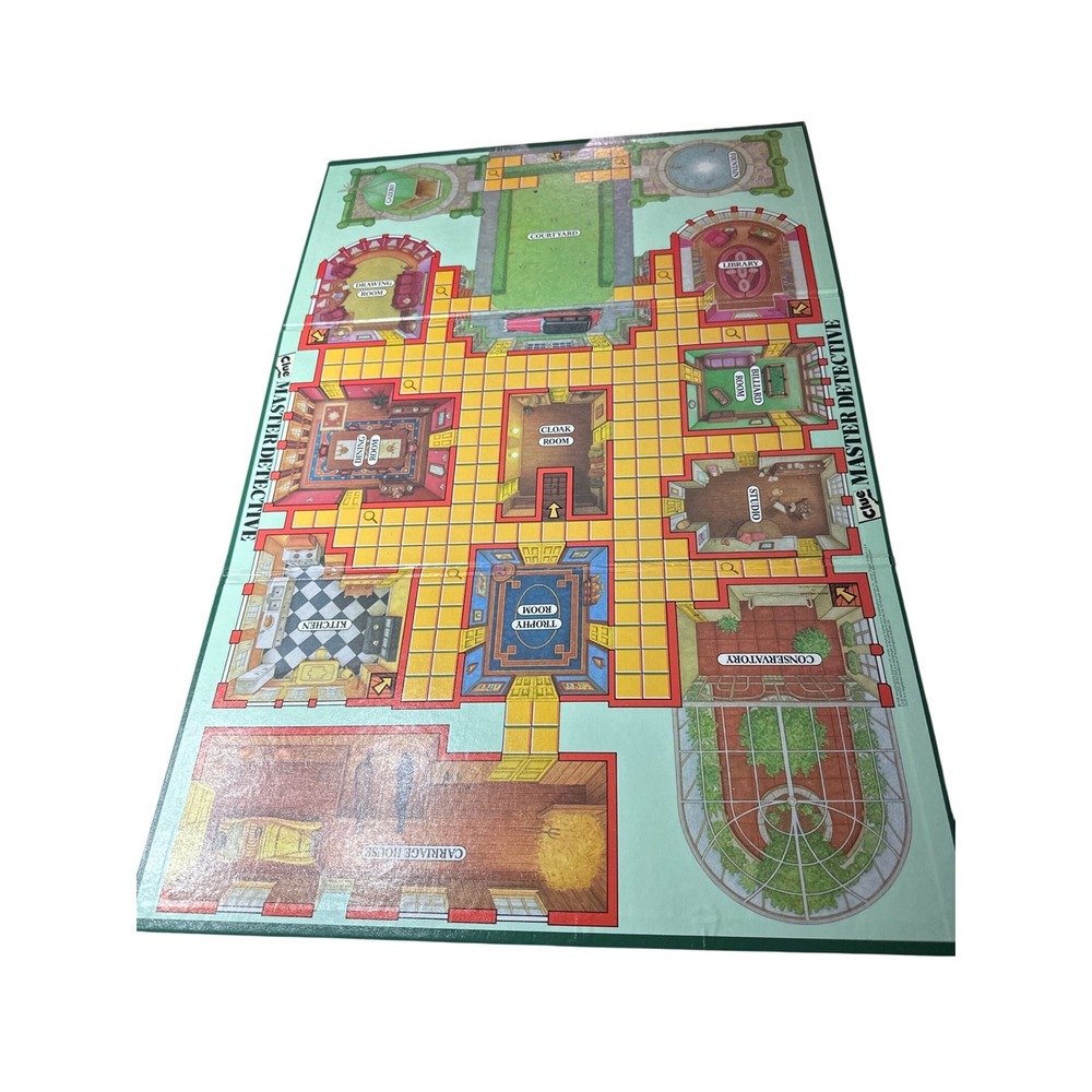 Vintage Clue Master Detective Replacement‎ Game Board ONLY Parker Brothers 1988
